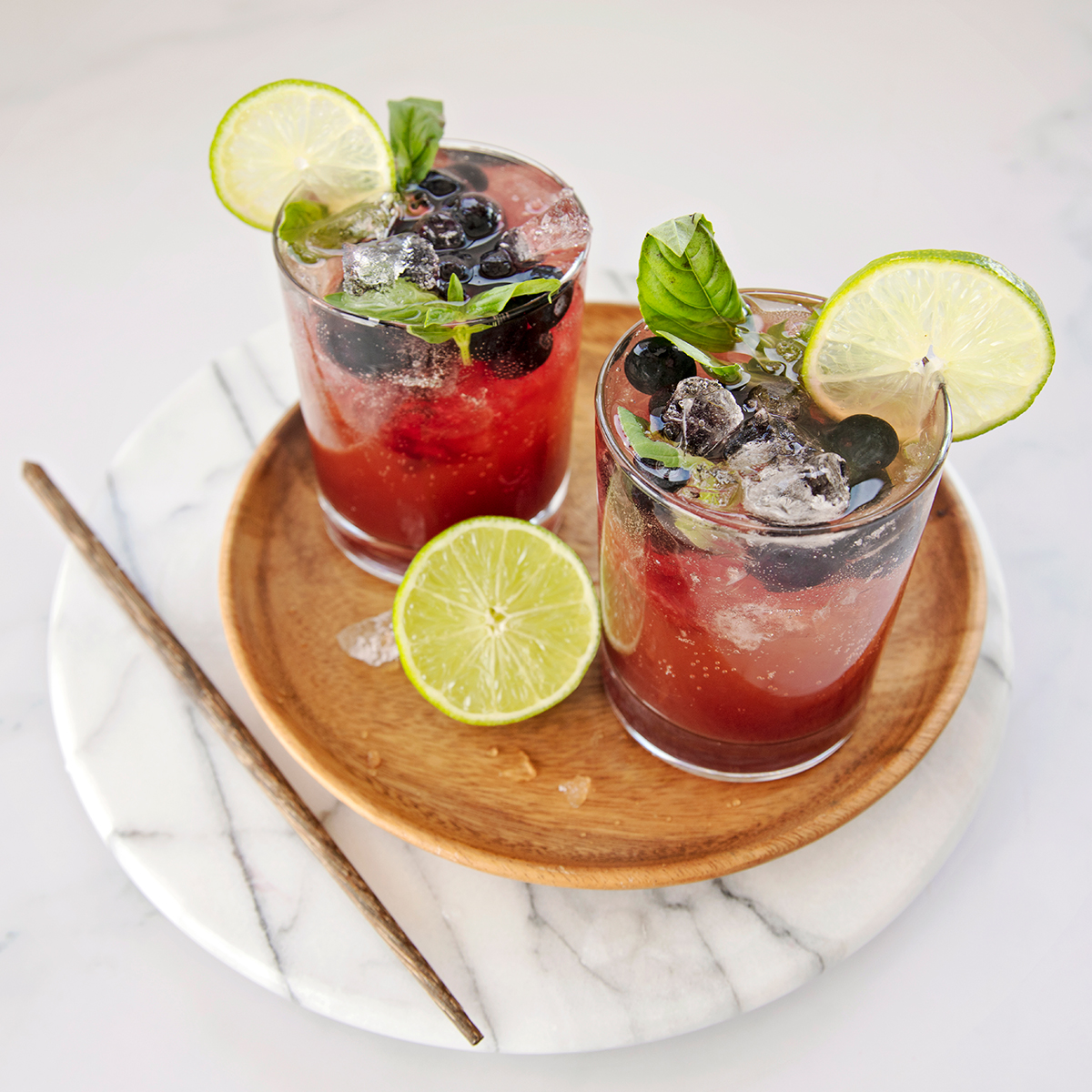 Blueberry Basil Limeade