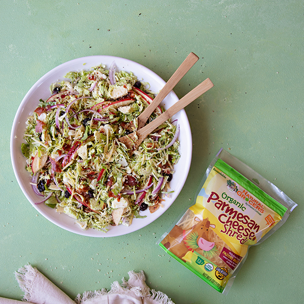 Shaved Brussels Sprouts Salad with Crispy Prosciutto