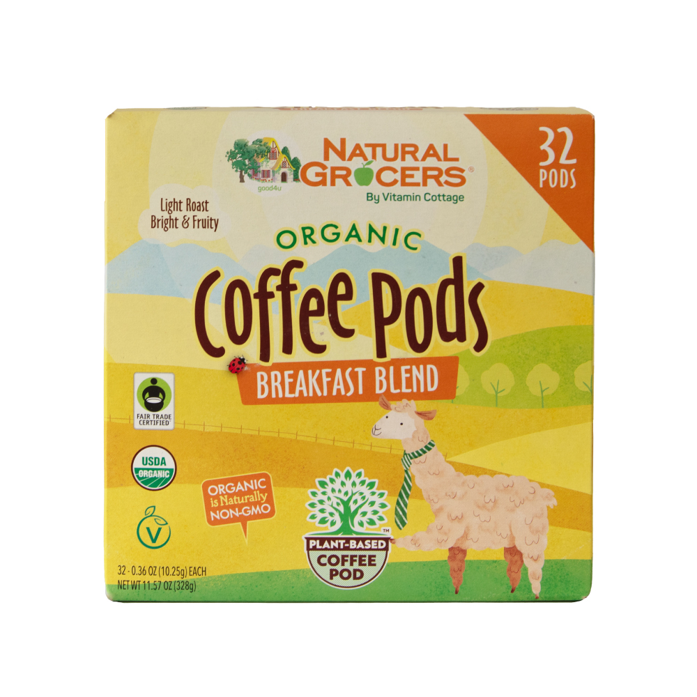 Organic Breakfast Blend Coffee Pods, 32 ct | Natural Grocers