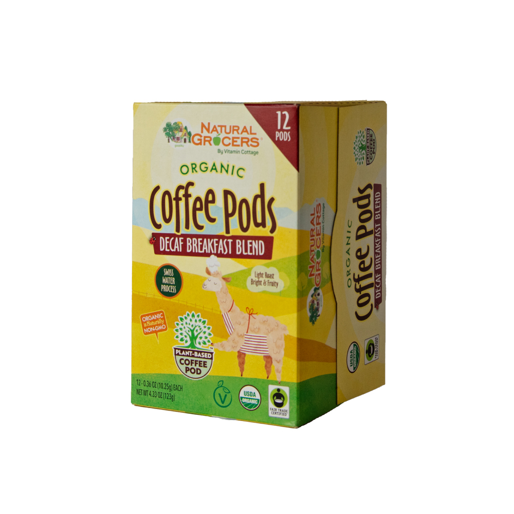 Organic Decaf Breakfast Blend Coffee Pods, 12 ct | Natural Grocers
