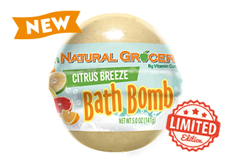 Limited-Edition Natural Grocers Brand Citrus Breeze Bath Bomb 5 OZ