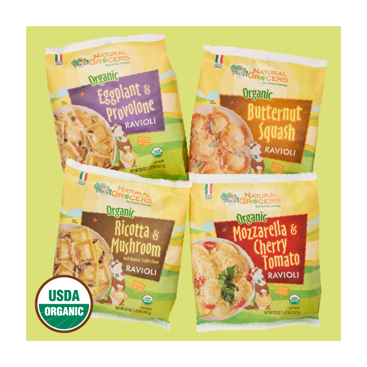 Natural Grocers® Brand Organic Frozen Ravioli