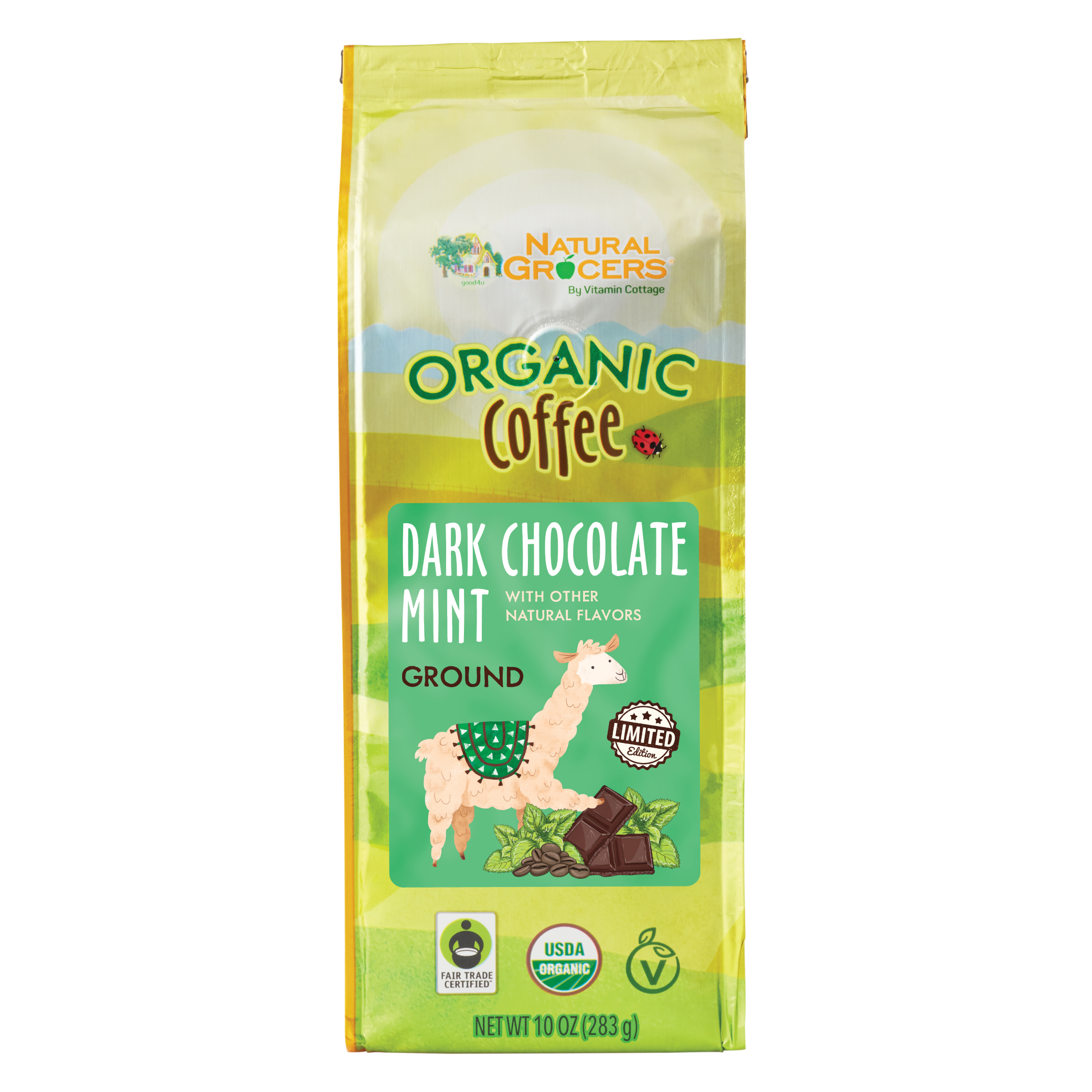 Organic Dark Chocolate Mint Ground Coffee, 10 Oz | Natural Grocers