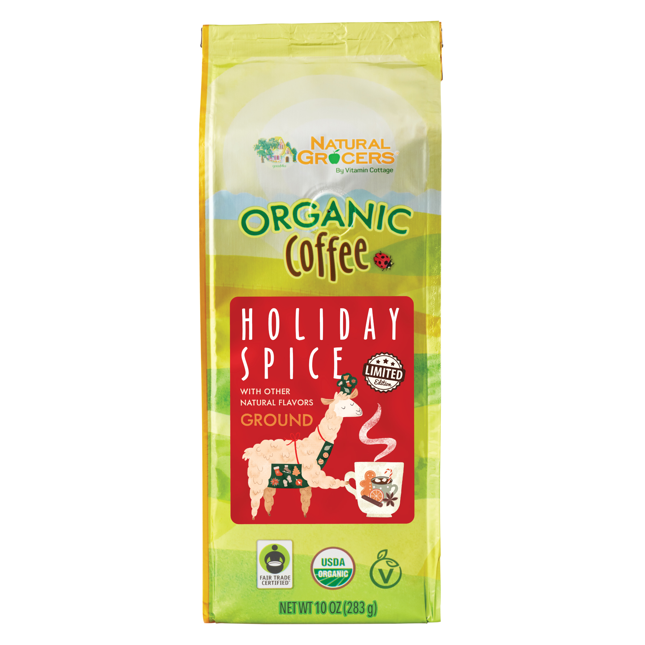 Organic Holiday Spice Ground Coffee, 10 Oz | Natural Grocers