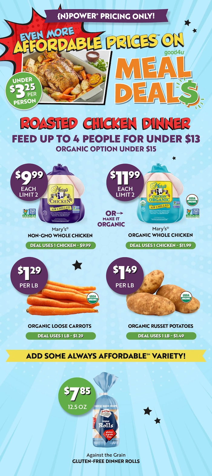 Roasted Chicken Dinner Meal Deal