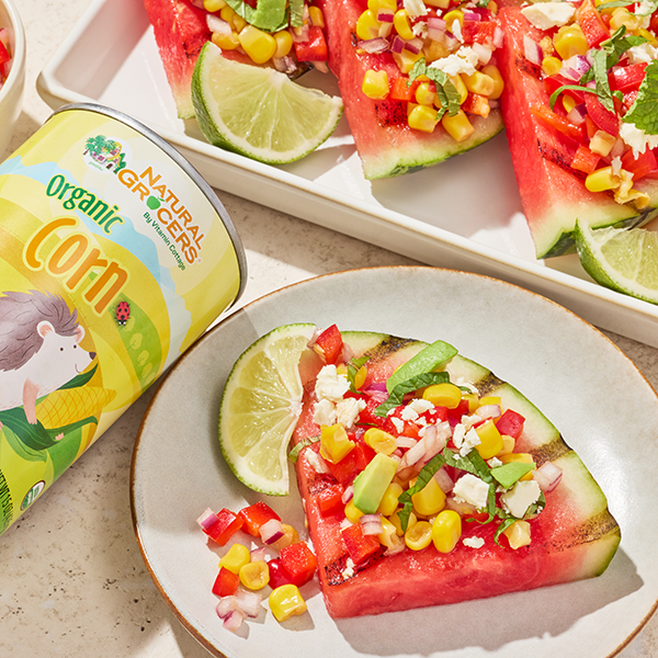 Grilled Watermelon with Savory Toppings