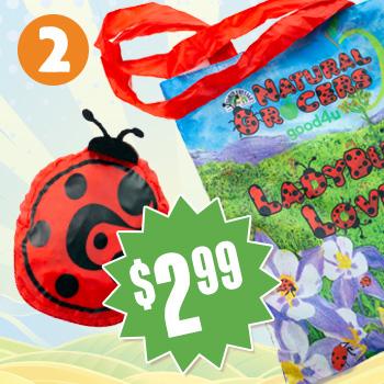 For every Ladybug Zip Pouch purchased at $2.99 Natural Grocers will donate $2 to Rodale Institute