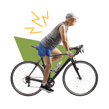 A person on a bicycle
