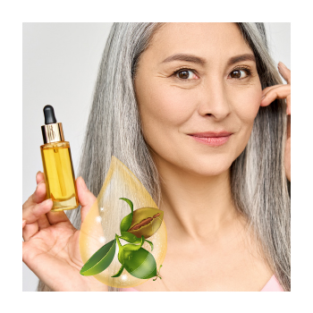 A person holding a bottle
