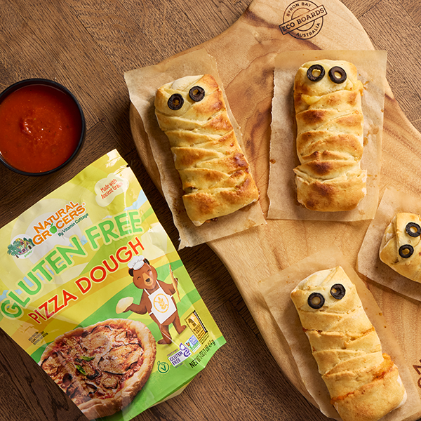 Gluten-Free Cheesy Mummy Calzones