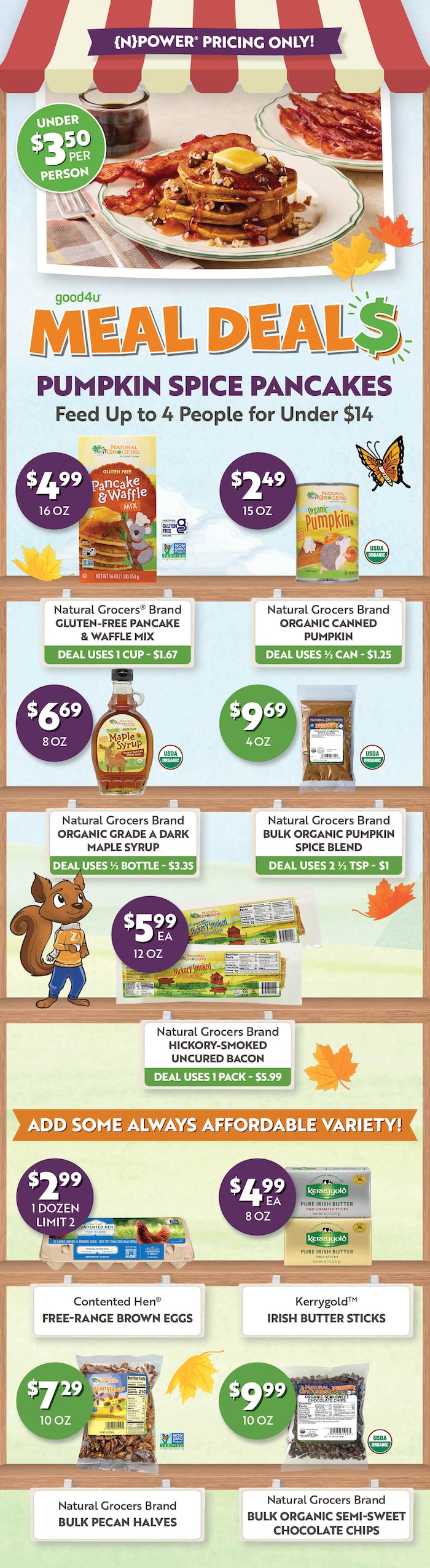Pumpkin Spice Pancakes Meal Deal