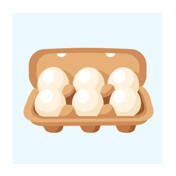 Illustration of a carton of eggs