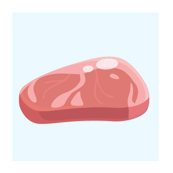 Illustration of raw meat