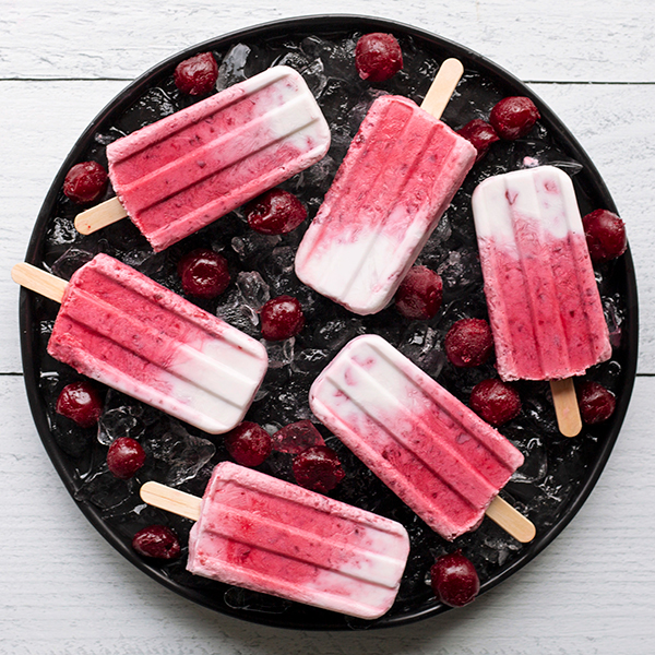 Organic Cherry Coconut Popsicles