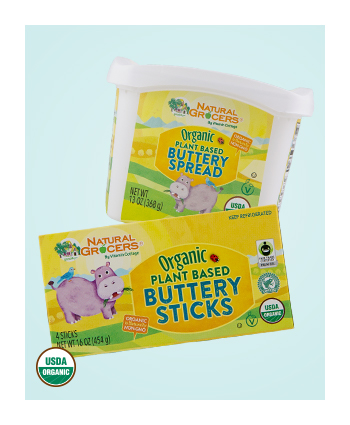 Natural Grocers® Brand Organic Plant-Based Butter Sticks and Spreads