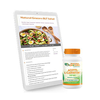 Natural Grocers BLT Salad Recipe and Natural Grocers Brand Acetyl-L-carnitine Supplement