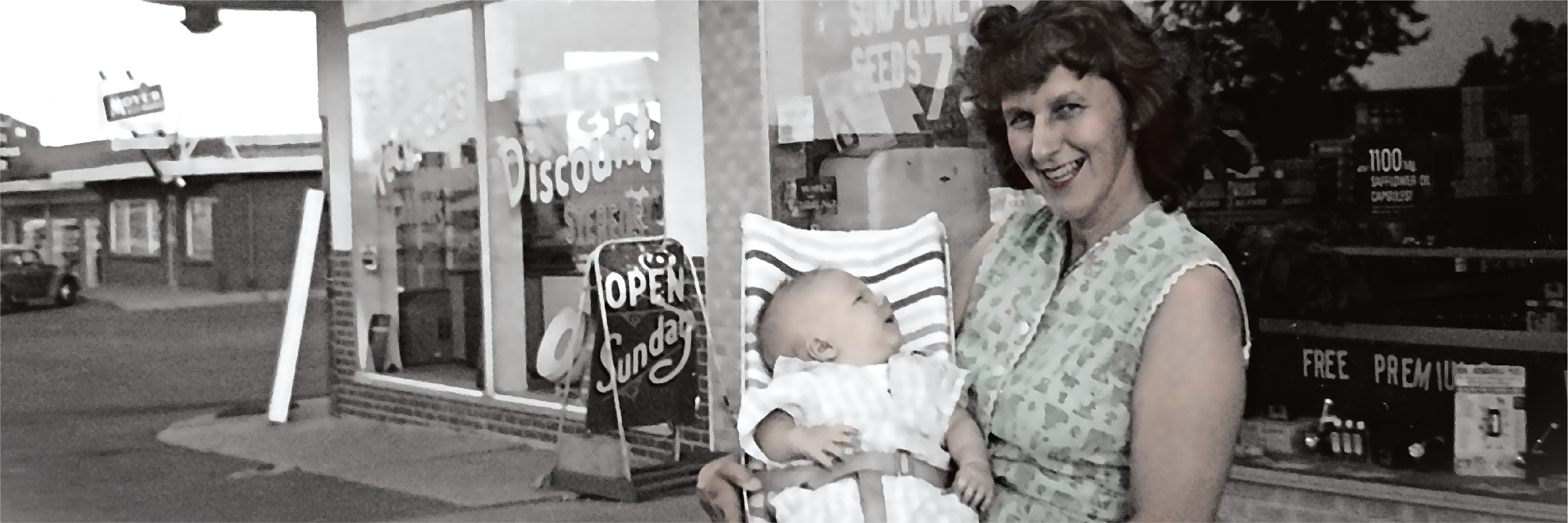 Margaret Isely at our early Lakewood, CO location with son, Kemper – circa 1962.