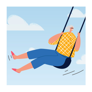 Illustration of person swinging