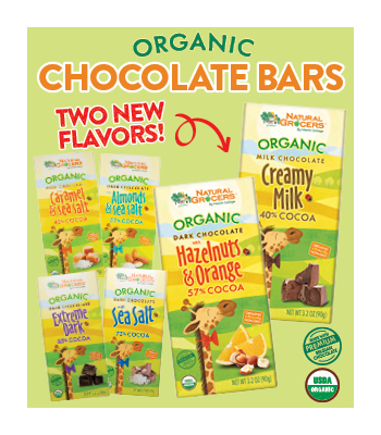 Natural Grocers Brand Organic Chocolate Bars