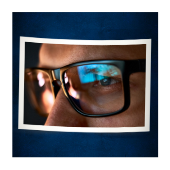 Image of a person wearing glasses