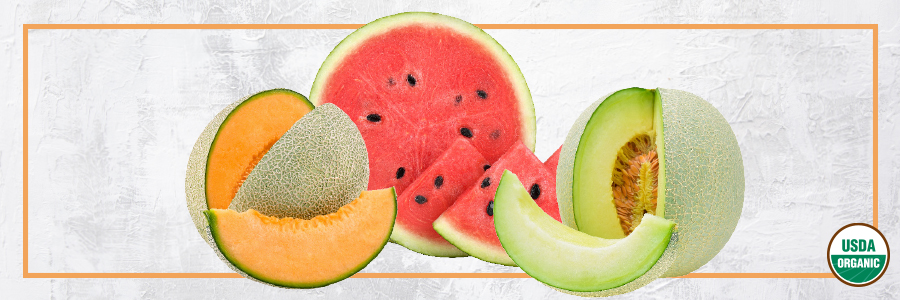 100% Organic Melons