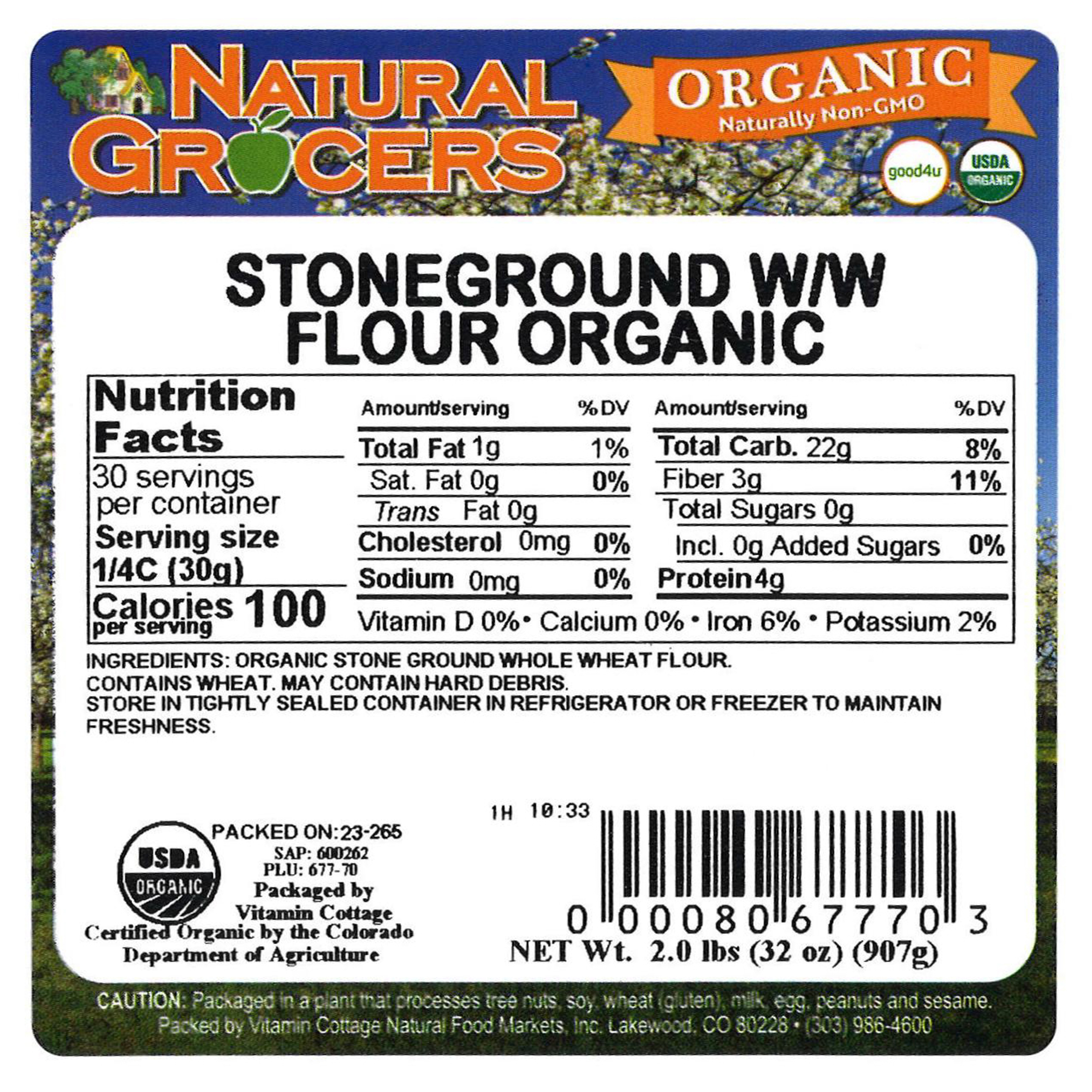 Flour Ww Stone-ground Org 2 Lb | Natural Grocers