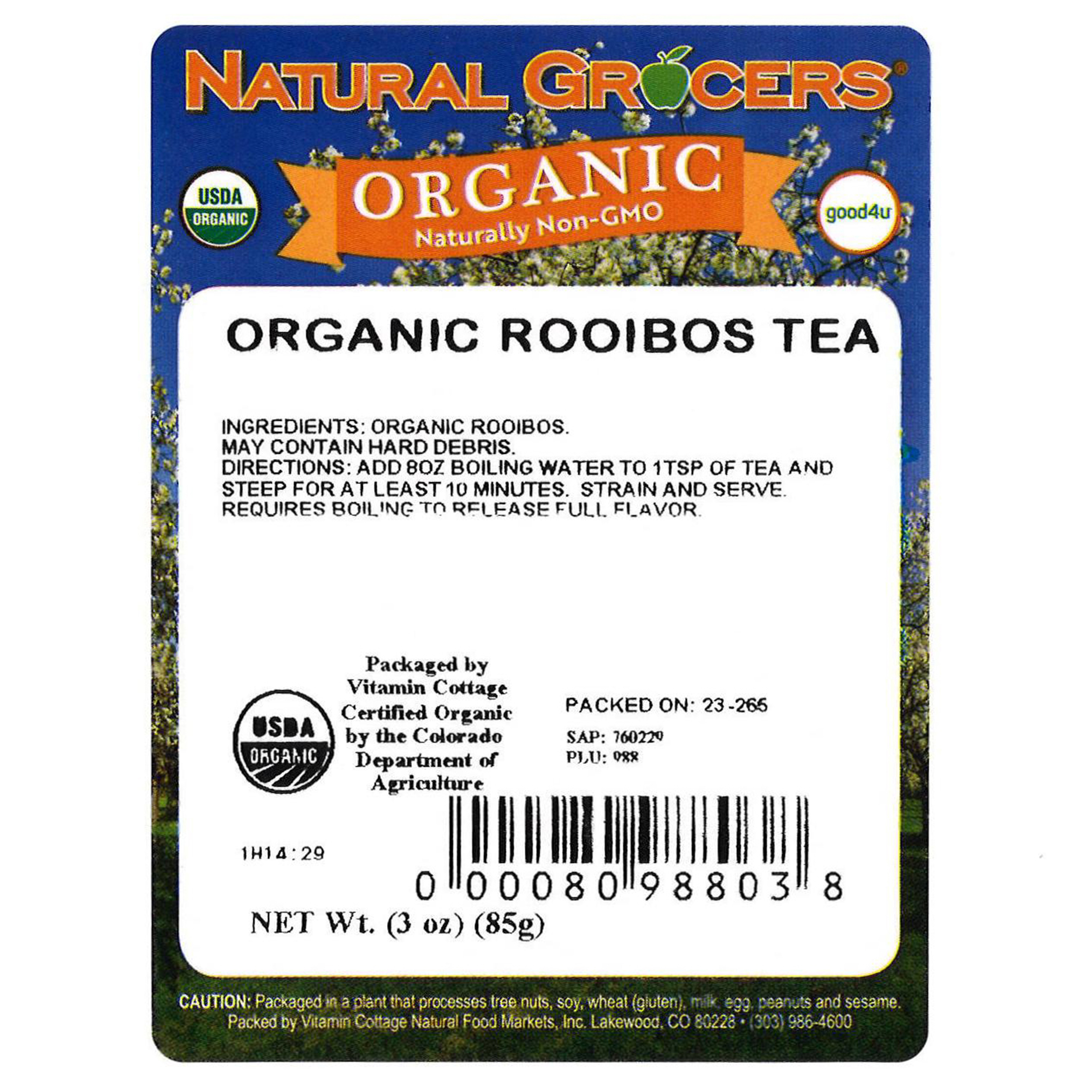 Tea Rooibos Org 3 Oz | Natural Grocers