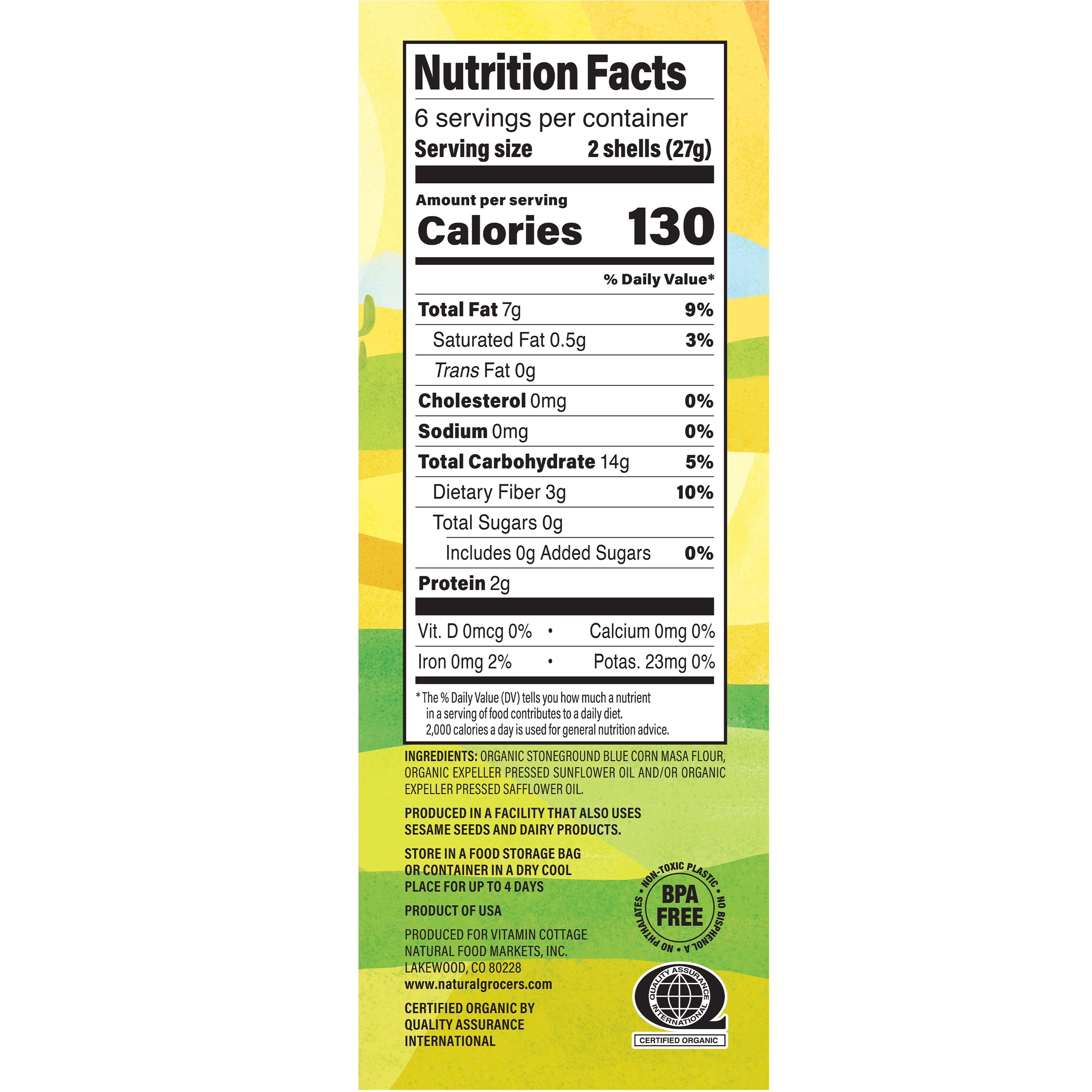 Organic Blue Corn Taco Shells, 5.5 Oz Natural Grocers