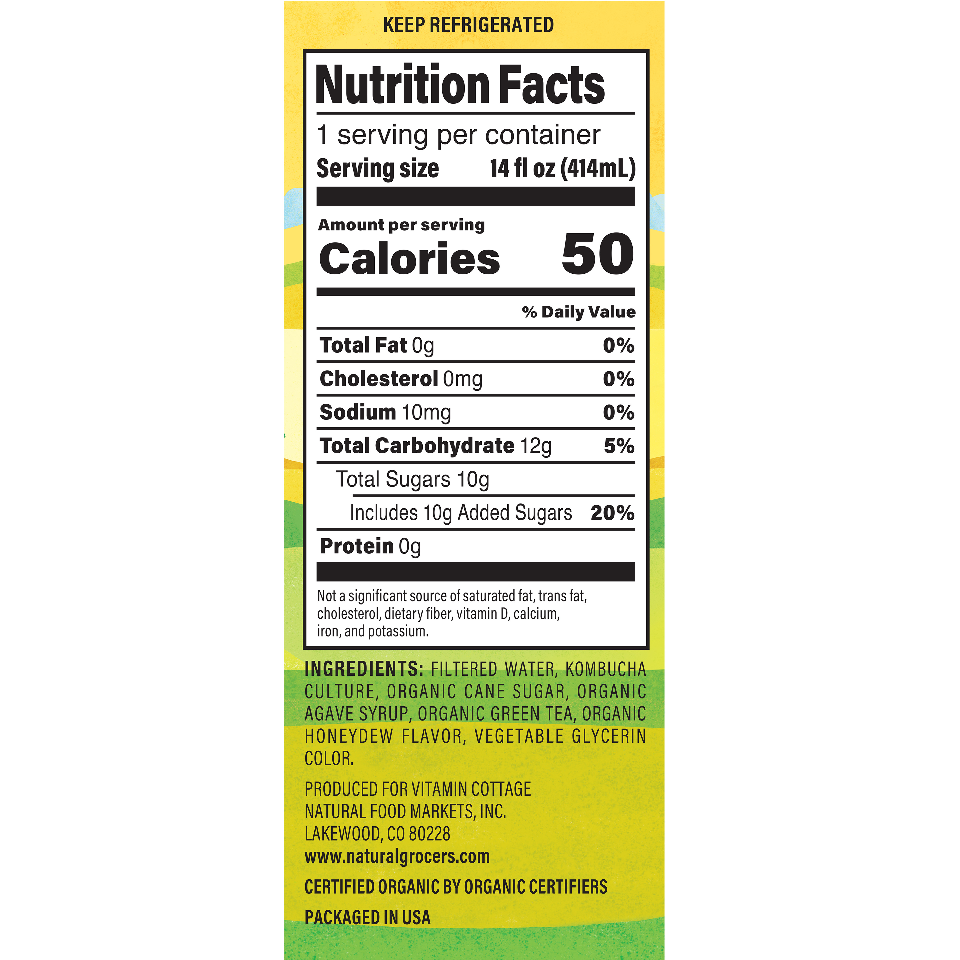 Kombucha Melon Org 14 Oz Natural Grocers