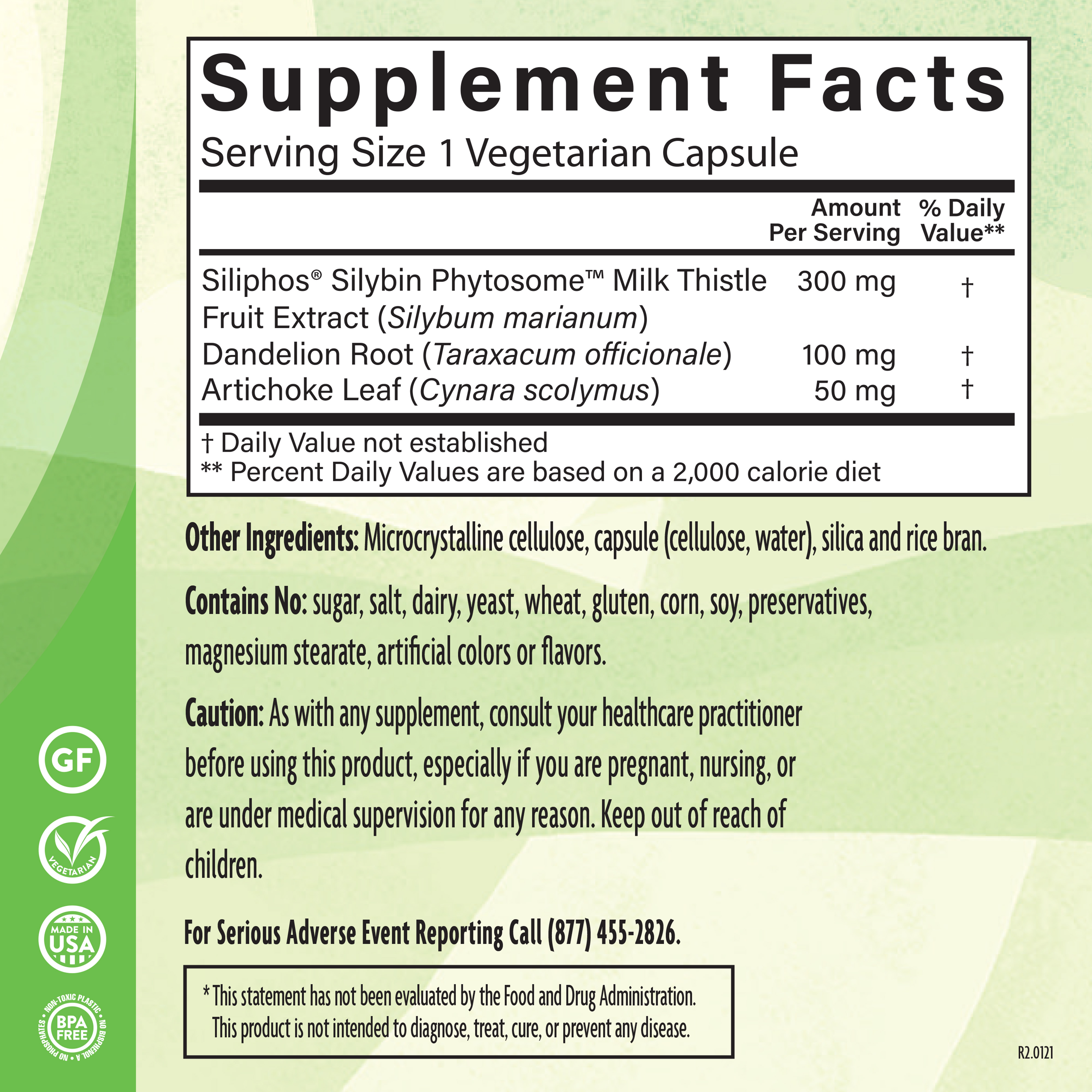 Milk Thistle 300 Mg Dande 120 Veg Natural Grocers