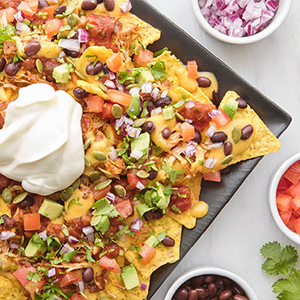Natural Grocers Vegan Loaded Nachos with BBQ “Pulled Pork” Recipe