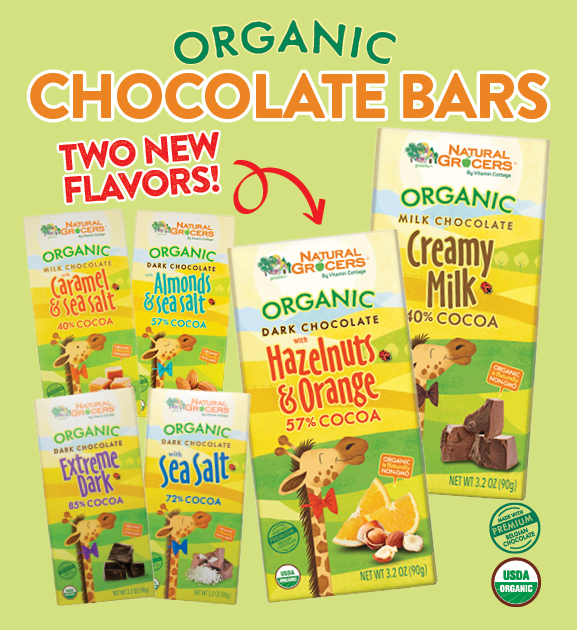 Natural Grocers Brand Organic Chocolate Bars