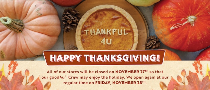 Thanksgiving Holiday Store Hours