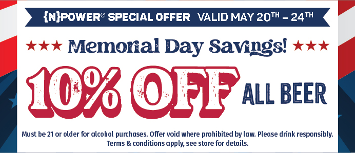Memorial Day Savings - {N}power Special Offer
