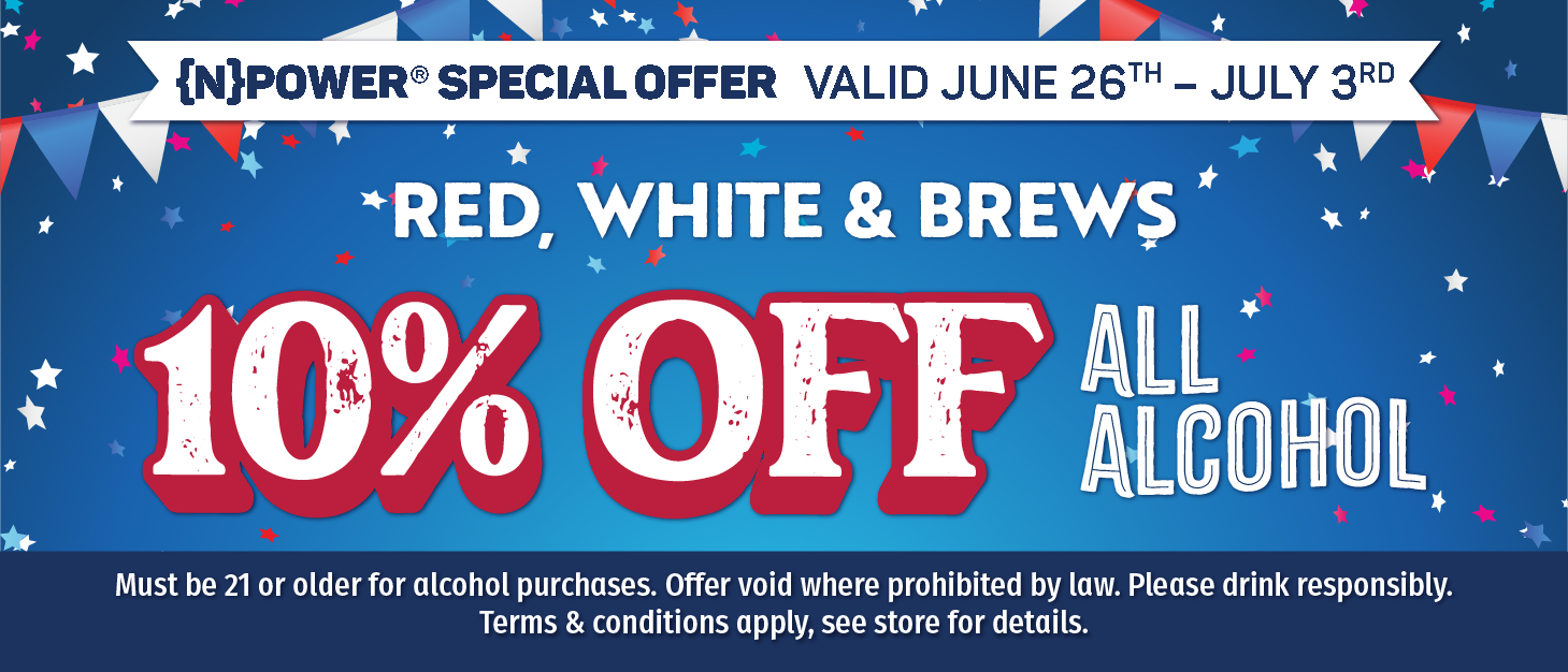 {N}power® Special Offer - 10% Off All Alcohol