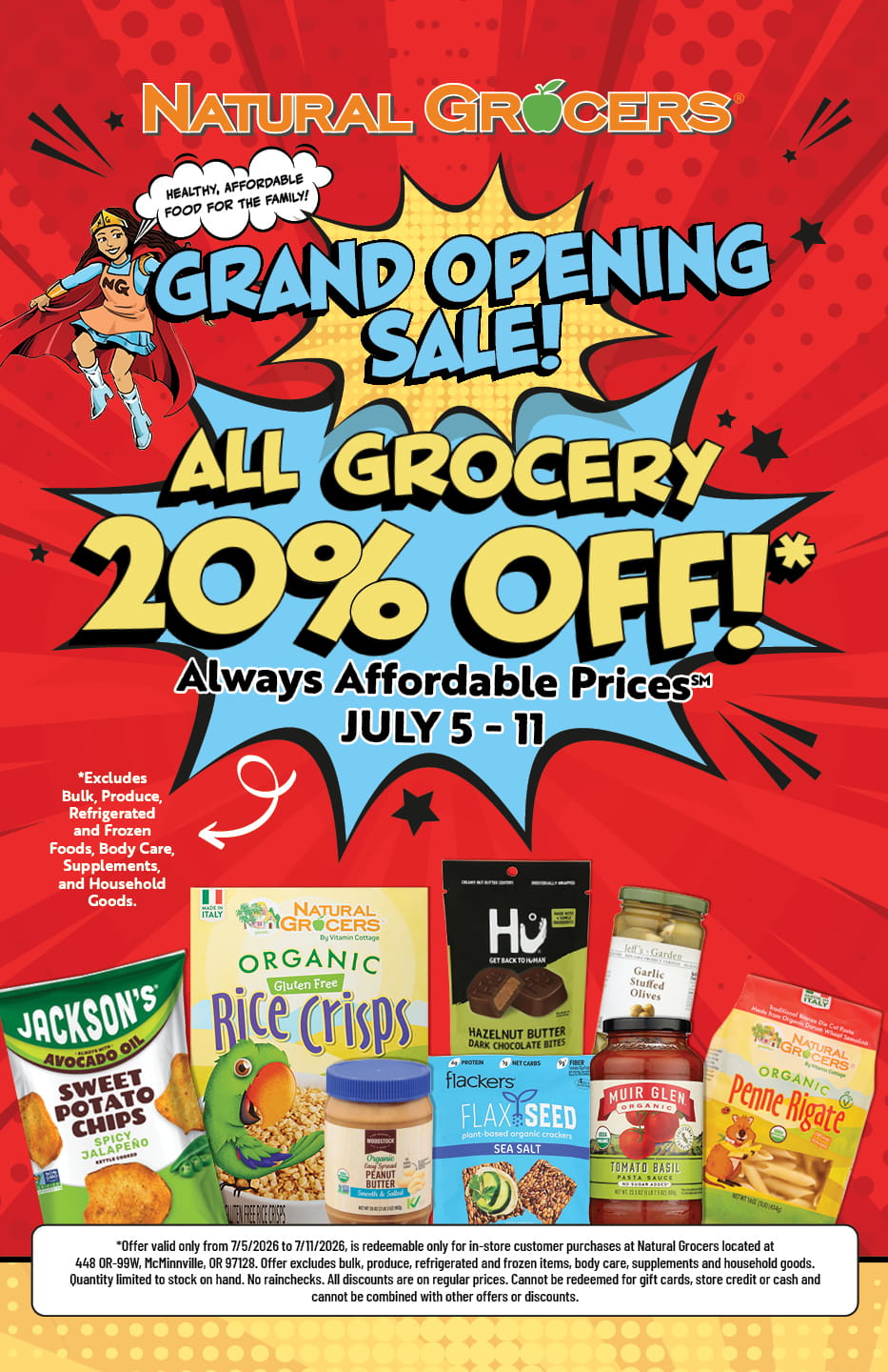 McMinnville Natural Grocers Grand Opening Sale