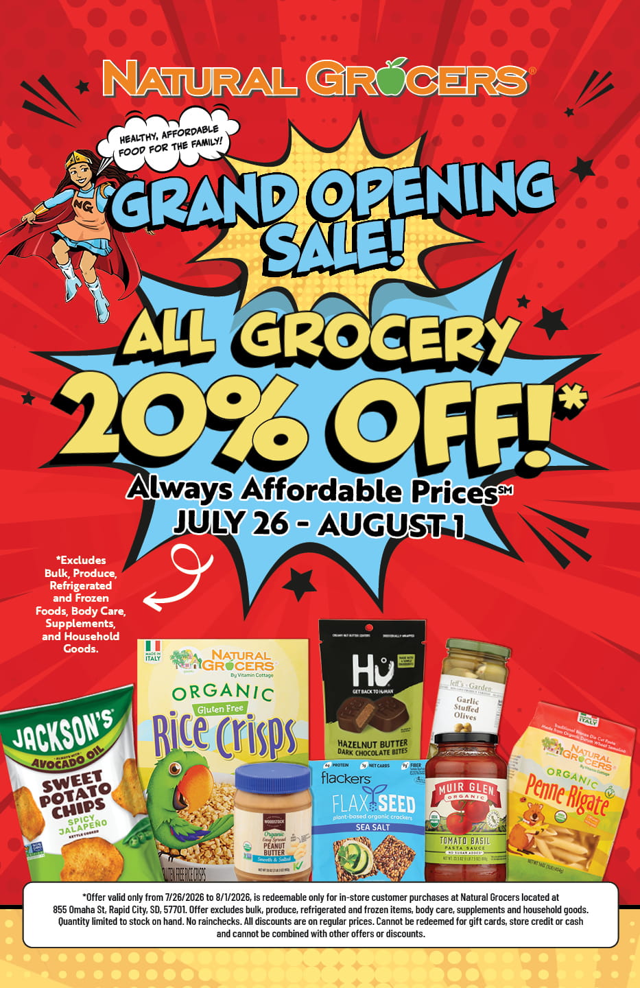 Rapid City Natural Grocers Grand Opening Sale
