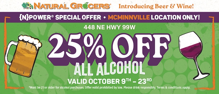 McMinnville Natural Grocers Beer & Wine Sale
