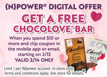 Get a Free Chocolove Bar 2/14 Only!