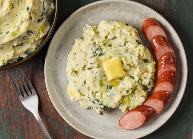 Traditional Irish Mashed Potatoes with Sausage