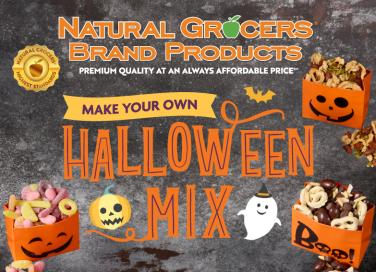 Make Your Own Halloween Treat Mix with Natural Grocers® Brand Bulk Products