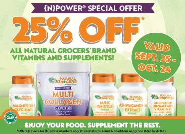 Natural Grocers® Brand Supplements Sale