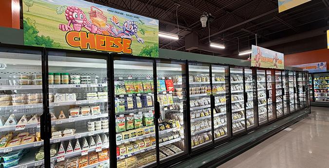 Natural Grocers Frozen Section.