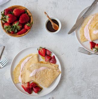 Gluten-Free Strawberries and Cream Crepes