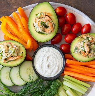 Organic Shrimp Salad Stuffed Avocado Recipe