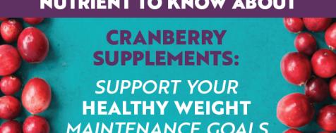 Nutrient To Know About - Cranberry Supplements