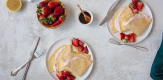 Gluten-Free Strawberries and Cream Crepes