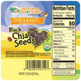 Organic Chia Seeds - Gluten-Free Non-GMO Superfood Nutritional Supplement