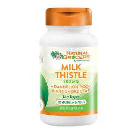 Milk Thistle 300 Mg + Dandelion Root & Artichoke Leaf Vegetarian Capsules  120 Veg