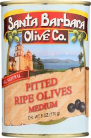 Olives Black Pitted Medium Can 6 Oz